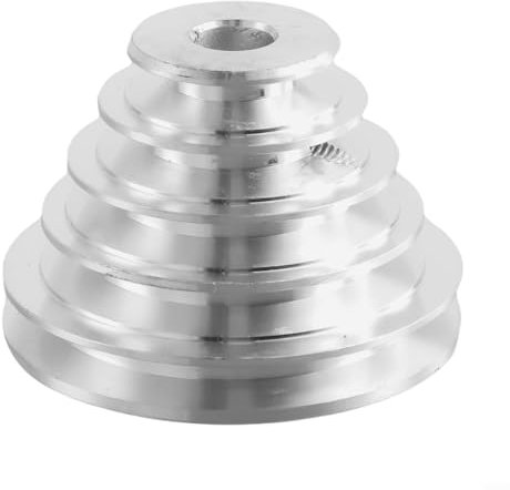 Bulevisiter Set di pulegge per pagoda in alluminio, puleggia motrice a 5 stadi compatibile con cinghia dentata di tipo V, accessori di trasmissione dell'albero motore adatti per perforatrici da banco