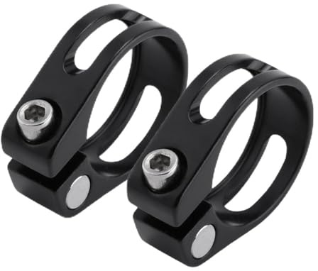 ZENQARI 2 Stück Fahrrad Sattelklemme Aluminiumlegierung Material Geeignet Für Fixierung Fahrradsattelstütze Schnellspanner-Sattelklammer 31,8 Millimeter