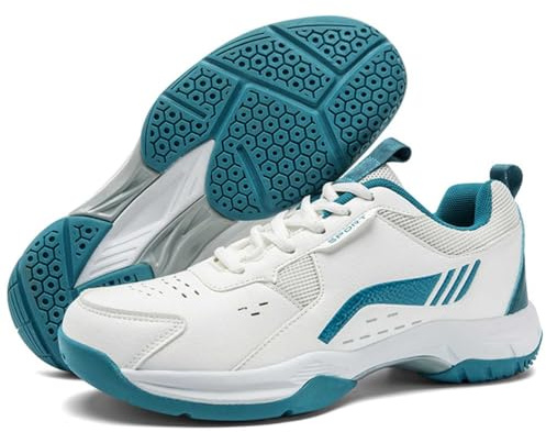 PENXZT Zapatos de bádminton para Hombre Zapatos de Entrenamiento Tenis Antideslizantes, Ligeros Squash Voleibol para Pistas Interiores Y Exteriores,C,39 EU