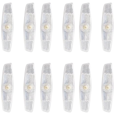 CHAKAE Reflectores universales de plástico para radios de bicicleta, luz de seguridad reflectante, accesorios de fácil montaje, impermeables, reflectores