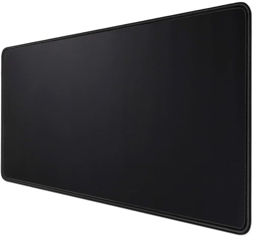 YUANCOX Pure Black Mouse Mat 700x300x3mm Thick Anti-slip Rubber Base Black Mouse Mat for Laptop and Desktop Computer Mice,Office Learning Gaming Mouse Pad xl (Black-700x300x3mm)