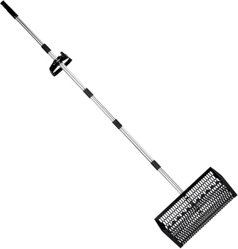 Loyimioo Sammankopplingsbar Sandrake Med 5 Delar Rostfri Stål Med Monteringsverktyg Längd Justerbar 42–174 Cm Nät 2×0,7 Cm För Skaldjursjakting Sandloppa Och Trädgårdsarbete