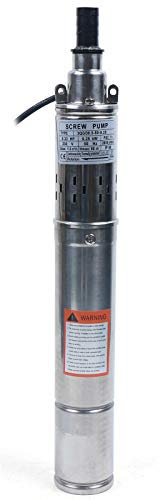 Pompe de puits profond, 3, en acier inoxydable, submersible, 230 V, 250 W, 1600 l/h, 80 m, compatible avec le sable, avec câble de 20 m