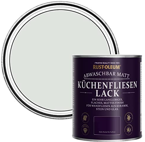 Rust-Oleum Peinture Grise Résistante à l'eau pour Faïence de Cuisine, Finition Mate - Gris papier 750ml
