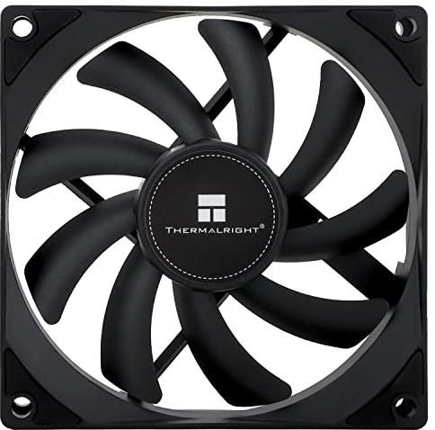 Thermalright TL-9015B 92mm CPU Cooling Fan - 4-Pin PWM, Silent 15mm Slim Desktop Black Case Fan, 2700RPM