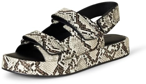 Amazon Essentials Mujer Sandalia con Plataforma Plana y Triple Correa Ajustable