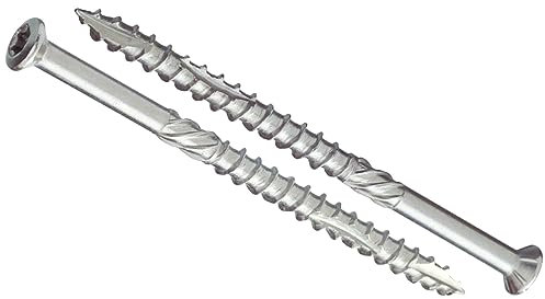 5mm x 60mm Stainless Steel Hard Wood Decking Screws Torx Countersunk Head and Self Drilling Tip High Corrosion Resistant Rust Proof Terrace Screws (Pack of 100) N14AB