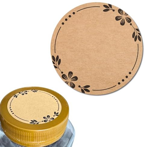 300 Stück, 50 mm - Aufkleber Marmeladengläser, Geschenk Etiketten Selbstklebend zum Beschriften