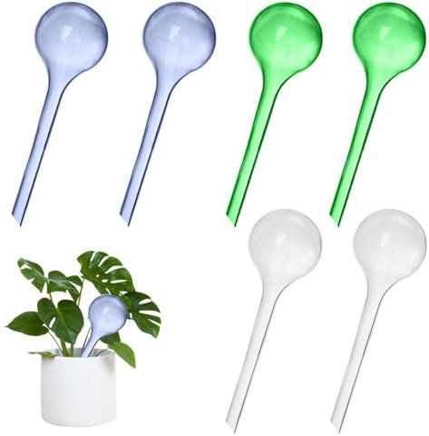 Aoreun Sfere per Irrigazione, 6 Pezzi Dosatori d’acqua per Piante da Vaso 27.5 * 8cm Globi per Irrigazione Automatica di Piante per Vasi e Piante, Fiori e Bonsai