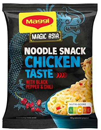 Maggi Magic Asia Instant Nudel Snack Huhn, asiatisches Fertiggericht, 12er Pack (12 x 65g)