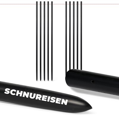 Novatool 10er-Set Schnureisen Ø16 x 1000mm, Schnurnägel Schnurnagel Erdnägel für Richtschnur, Richtschnurhalter Erdnagel Eisenstange Pflasternagel Erdungsstange Stab Rankhilfe Nivellierstaange