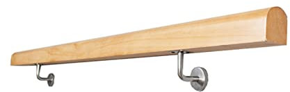 Generico Corrimano in Legno Bianco per casa, Asilo, corridoio, ringhiera, Contro Il Muro, corrimano per Scale, corrimano per Interni, Ville, Loft, Anziani, ringhiera Antiscivolo per Scale, Facile da