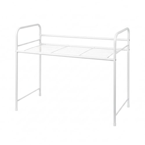 SEPERCASA Mensola Salvaspazio da Cucina in Metallo, Ripiano Organizer Sopra Microonde, Verniciata a Polvere, 60x30x50 cm (LxPxH) – Disponibile in Nero e Bianco (Bianco)