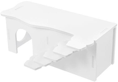 Abaodam Maison à Échelle pour Hamster et Cobaye en Plastique Transparent, Habitat de Jeu et Repos pour Petits Rongeurs, Taille Compacte, Accessoire pour Cage d'Intérieur