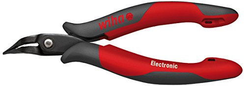Wiha Z36115803 Spitzzange Electronic schmaler, langer Kopf, gebogene Form, circa 40 Grad (41015) 158 mm