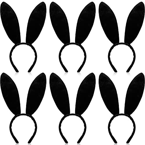 WILLBOND 6 Pièces Bandeaux de Lapin Mignons Oreilles de Lapin en Peluche pour Tous Les Âges Costume Cosplay Fête Halloween Noël