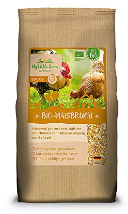 My Little Farm Bio-Maisbruch, 2 kg, naturbelassenes Futter für Hühner und andere Geflügel, schonend hergestellt, wichtiger Energielieferant, Bio-Qualität