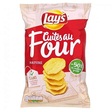 LAY'S - Lote de 3 chips naturales horneados (130 g)