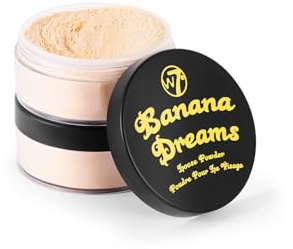 W7 Banana Dreams Loose Setting Powder - Weightless Yellow Blurring Powder For All Skin Tones - 2 Pack
