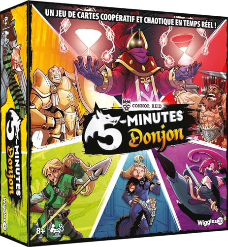 ASMODEE 3D Wiggles 5 Minutes Dungeon - brädspel - kortspel - kooperativt spel - vuxen och barn från 8 år - 2 till 5 spelare - french version