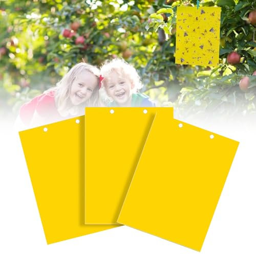 Anti Moucherons Plantes Interieur, Jaune Pièges à Insectes Double Face Attrape Mouche, Attrape Interieur, Pièges à Insectes, Protection des Plantes Fleur Fruits Anti Moucheron Plante, 30 Pièces