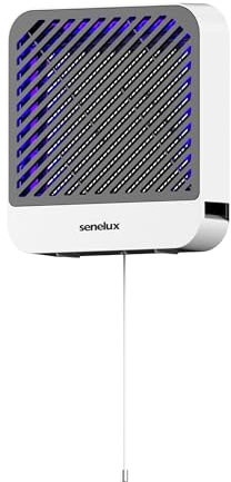 Senelux Electric Bug Zapper Indoor Bug Zapper Wall-mounted Fly And Insect Killer UV Light Mosquito Zapper Silent Fly Trap With Easy Pull Switch And Detachable Tray For Home Kitchen Garden Garage Patio