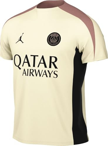NIKE PSG M NK DF Strk SS Top K3r T-Shirt, Ivoire pâle/Ivoire pâle/Rose rouillé/Noir, XXL Hommes