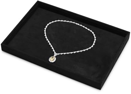 Oirlv Black Jewelley Storage Diplay Tray Velvet Stackable Jewellery Tray