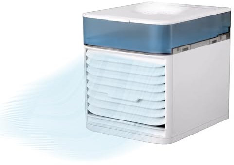 Yarvoney - Mini climatiseur mobile - Humidificateur d'air portable USB - Pour le bureau - Avec veilleuse - Pour appartement et bureau