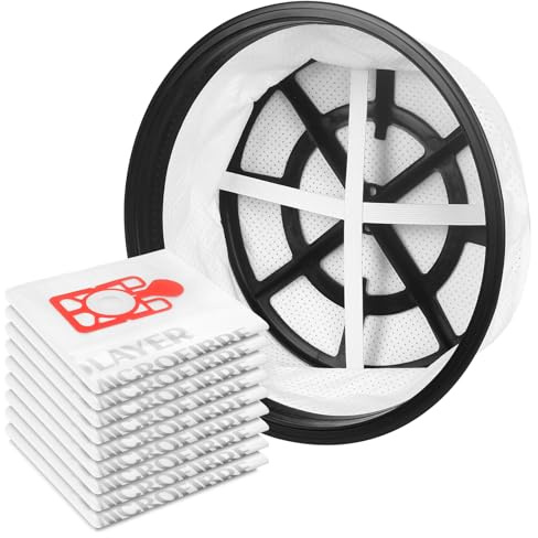 Awinker 10 PCS Hoover Bags with 1 PCS 12 inches Filter Replacement for Numatic Henry Hetty Vacuum Cleaner HVR200 HET200 HHR200 NRV240 Henry Plus Turbocare 909559 Spare Tool Parts Replacements