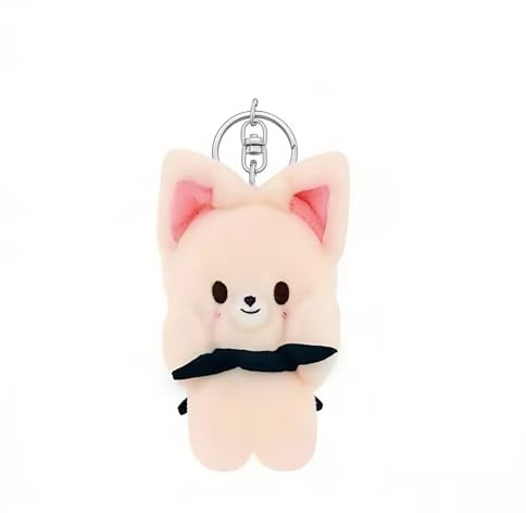 FiveMileBro Stray Kids SKZoo Porte-clés magnétique en peluche 10 cm ATE avec boucle magnétique, sac à dos mignon et porte-clés pour les fans de STAY, Renard, 10 cm