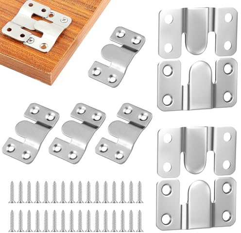 8 Pièces 54mm x 30mm Support Montage Encastré Dissimulé en Acier Inoxydable