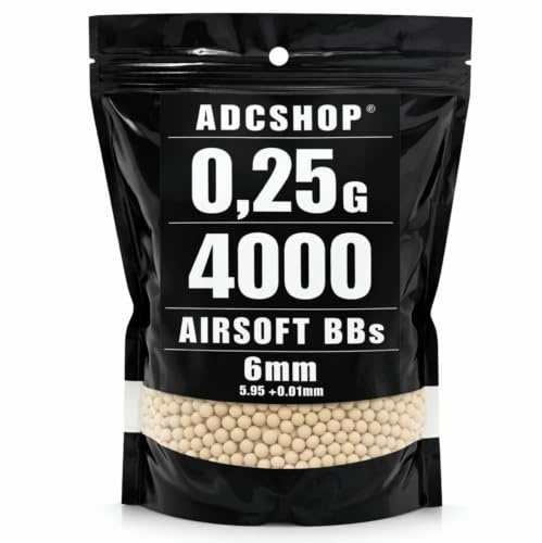 4000 Bolas Airsoft 0,25 g – 6 mm – AEG, AEP, Gas, CO2 y Muelle