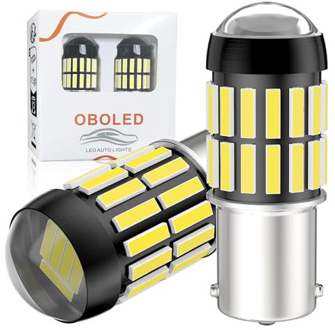 OBOLED P21W 1156 LED Bulbs 36SMD Super Bright BA15S 382 7506 1141 12V 24V for Car LED Reverse Light Tail DRL Daytime Running Light Turn Signal Brake Position Lights Xenon White 2Pcs