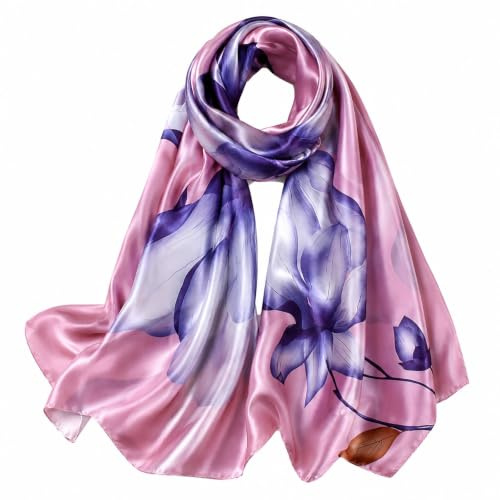 FAIRYGATE Satin Scarfs for Women Lightweight Fashion Ladies Scarves Silky Feeling Shawl Wrap