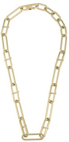 Fossil Halskette Für Frauen Heritage, Länge: 23mm, Breite: 1.7mm, Höhe: 23mm Gold-Edelstahl Halskette, JF04102710
