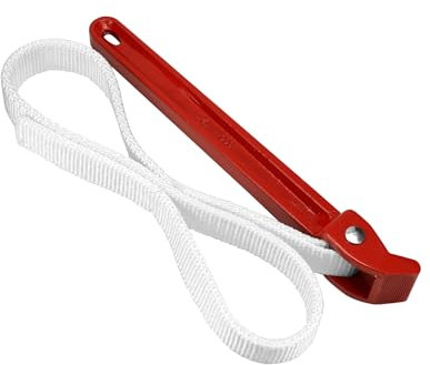 QWORK® Bandschlüssel Ölfilterschlüssel mit 865mm Nylon Band, Universal Einstellbar bis max Durchmesser Ø160 mm