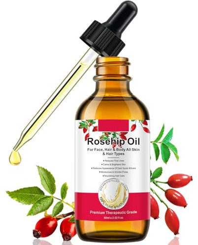 JSBNQRMZ Rose Essential Oils,60ML Rose Oil for Skin Use & Aromatherapy -100% Natural Rose Oil for face - Rose Oil Essential Oil for Diffuser, Skin, Face & Hair,Nourishing Hair Care,Calms & Brightens Skin