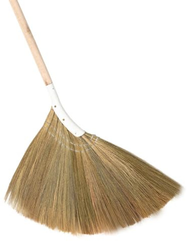 TTS For Home - Natural Broom - Indoor Grass Broom - Long Handle Broomstick for House, Garage, Office, Lobby Room, Kitchen