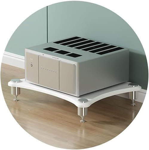 Hifi Rack Av Shelf 1/2/3/4-tiers Tv-bänk Tv-skåp Hifi Förstärkare Skåp Utrustning Skåp Högtalarställ Förstärkare Rack, White, 60 * 48 * 10cm(1Tier)