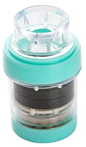 BAZEITFLOW Magnetischer Wasserfilter Wasserhahnfilter Mit Aktivkohle Kalk Und Sedimententferner Kompatibel Bis 3cm Auslass Küchenarmatur Wasserfilter Für Trinkwasserqualität