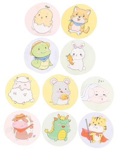 TOYZFRIENDY 120 piezas Apósitos Adhesivos Infantiles Mini Redondos con Diseño de Dibujos Animados Elásticos y Transpirables para Cuidado de Heridas Portátiles y Cómodos para Adultos