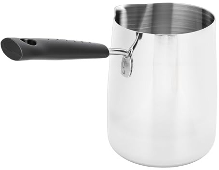 Zerodis Caffettiera Turca da Piano Cottura, Caffettiera Turca per Scaldare Cioccolato Al Latte e Burro, Acciaio Inossidabile 304 (600 ml)