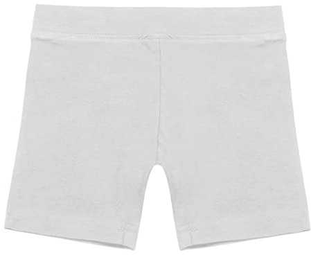 Listers Schoolwear - Pantalones cortos modestos para niñas, 100% algodón, transpirables y seguros, para danza, bicicleta y ciclismo, pantalones elásticos para niñas de 4 a 16 años, negro, blanco, 8