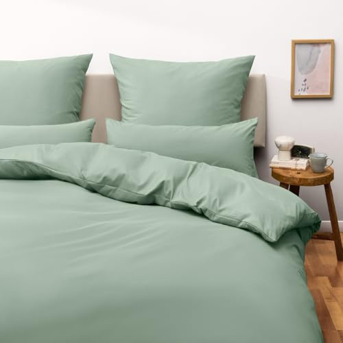 Blumtal Copripiumino Matrimoniale 240x220 e Federe 50x80 - Set di Lenzuola in microfibra extra morbida certificata Oeko-Tex, Set Copripiumino Matrimoniale con 2 Federe - 3 pezzi - Verde Chiaro