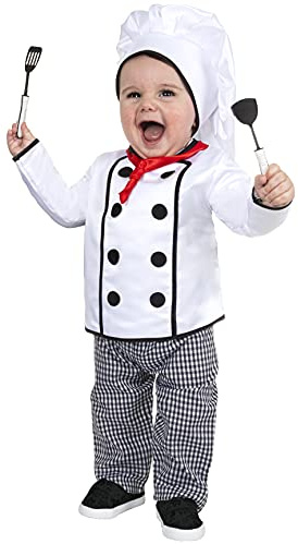 Pegasus COSTUME DI CARNEVALE DA CUOCO VESTITO CHEF ALLE PRIME ARMI PRIMAINFANZIA DA 10 A 36 MESI (19/24 MESI)
