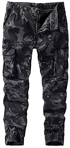 G&F Pantalon Cargo Hommes Pantalon Combat Tactique Militaire Poids Léger Extérieur Pantalon de Travail (Color : Camouflage-C, Size : 40)