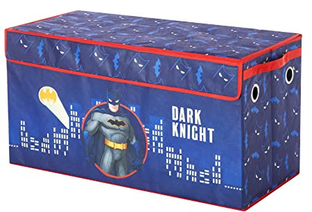 Idea Nuova Batman Collapsible Children’s Toy Storage Trunk, Durable with Soft Lid, 28.5x14.5x16