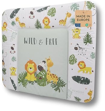 pic Bear Wickelauflage - hochwertige OEKO-TEX Wickeltischauflage - pflegeleichte Wickelunterlage - Auflage Wickelkommode - 85 x 72 cm - Wild & Free