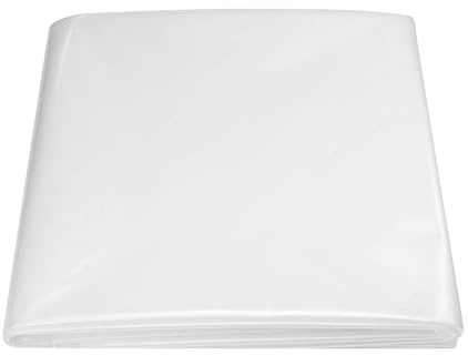 Wuyangcun Pond Liner Heavy Duty HDPE Waterproof Puncture-Resistant Transparent Film Aquaculture Fish Pond Stream Lining for Water Containment and Landscaping White (2x4m)